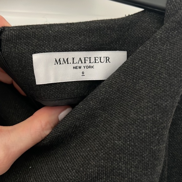 MM Lafleur The Lydia Twisted Strap Ponte Sheath Dress Charcoal Gray size 0
